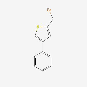 molecular formula C11H9BrS B8260625 2-(Bromomethyl)-4-phenylthiophene CAS No. 79757-95-2