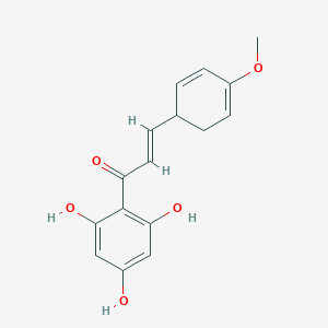 molecular formula C16H16O5 B8260656 (E)-3-(4-methoxycyclohexa-2,4-dien-1-yl)-1-(2,4,6-trihydroxyphenyl)prop-2-en-1-one 