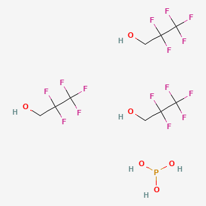 molecular formula C9H12F15O6P B8260667 1-Propanol, 2,2,3,3,3-pentafluoro-, phosphite (3:1) CAS No. 81860-11-9