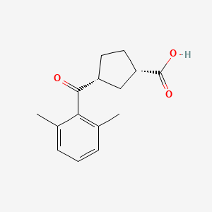 (1S,3R)-3-(2,6-dimethylbenzoyl)cyclopentane-1-carboxylic acid