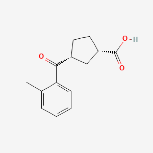(1S,3R)-3-(2-methylbenzoyl)cyclopentane-1-carboxylic acid