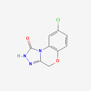 molecular formula C9H6ClN3O2 B8260744 8-Chloro-2,4-dihydro-1-oxo-1,2,4-triazolo[3,4-c][1,4]benzoxazine CAS No. 98827-46-4