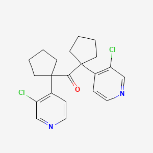 molecular formula C21H22Cl2N2O B8260766 3-Chloro-4-pyridylcyclopentyl ketone 