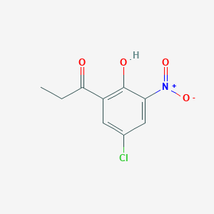 molecular formula C9H8ClNO4 B8260802 1-(5-Chloro-2-hydroxy-3-nitrophenyl)propan-1-one CAS No. 90537-41-0