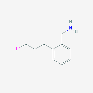 molecular formula C10H14IN B8260812 [2-(3-Iodopropyl)phenyl]methanamine 