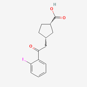 (1S,3R)-3-[2-(2-iodophenyl)-2-oxoethyl]cyclopentane-1-carboxylic acid