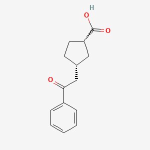 (1S,3R)-3-phenacylcyclopentane-1-carboxylic acid