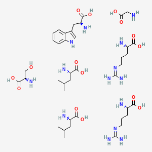 molecular formula C40H78N14O15 B8260903 Glycine,L-leucyl-L-arginyl-L-arginyl-L-tryptophyl-L-seryl-L-leucyl- 