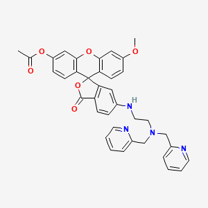 6-[(2-{Bis[(pyridin-2-yl)methyl]amino}ethyl)amino]-6'-methoxy-3-oxo-3H-spiro[2-benzofuran-1,9'-xanthen]-3'-yl acetate