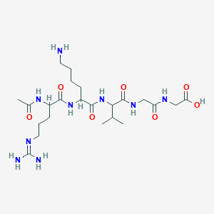 molecular formula C23H43N9O7 B8260974 Ac-DL-Arg-DL-Lys-DL-Val-Gly-Gly-OH 