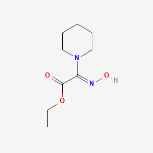 molecular formula C9H16N2O3 B8261018 (Z)-Ethyl 2-(hydroxyimino)-2-(piperidin-1-yl)acetate 