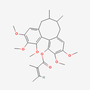 (4,5,14,15,16-pentamethoxy-9,10-dimethyl-3-tricyclo[10.4.0.02,7]hexadeca-1(16),2,4,6,12,14-hexaenyl) (E)-2-methylbut-2-enoate