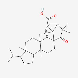 molecular formula C30H46O3 B8261141 2-(4,9,12,17,17,19-Hexamethyl-18-oxo-8-propan-2-yl-19-pentacyclo[14.2.1.01,13.04,12.05,9]nonadec-13-enyl)acetic acid 