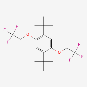 molecular formula C18H24F6O2 B8261158 1,4-Bis(2,2,2-trifluoroethoxy)-2,5-di-tert-butylbenzene 