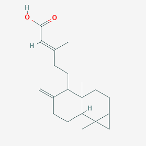 molecular formula C20H30O2 B8261171 (E)-5-(3a,7b-dimethyl-5-methylidene-1,1a,2,3,4,6,7,7a-octahydrocyclopropa[a]naphthalen-4-yl)-3-methylpent-2-enoic acid 