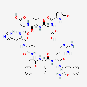 molecular formula C59H84N16O15 B8261186 H-DL-Pyr-DL-Asp-DL-Val-DL-Asp-DL-His-DL-Val-DL-Phe-DL-Leu-DL-Arg-DL-Phe-NH2 