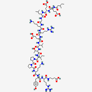 molecular formula C91H152N24O26 B8261199 deamino-xiIle-DL-Glu-DL-Glu-DL-Leu-Gly-DL-Lys-DL-Arg-DL-Glu-DL-Val-DL-xiThr-DL-xiIle-DL-Pro-DL-Pro-DL-Lys-DL-Tyr-DL-Arg-Unk 