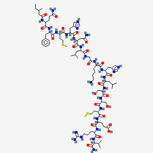 molecular formula C88H143N27O23S2 B8261209 deamino-xiIle-DL-Gln-DL-Phe-DL-Met-DL-His-DL-Asn-DL-Leu-Gly-DL-Lys-DL-His-DL-Leu-DL-Ser-DL-Ser-DL-Met-DL-Glu-DL-Arg-DL-Val-NH2 