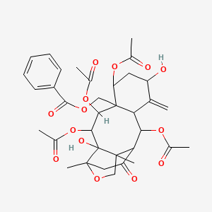 (3,4,6,11-Tetraacetyloxy-2,8-dihydroxy-1,15-dimethyl-9-methylidene-13-oxo-16-oxatetracyclo[10.5.0.02,15.05,10]heptadecan-5-yl)methyl benzoate