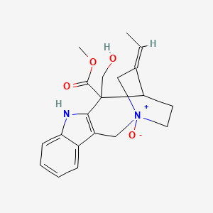 (5S)-4-[(E)-Ethylidene]-1,3,4,5,6,7-hexahydro-6-hydroxymethyl-6beta-methoxycarbonyl-2alpha,5-ethano-2H-azocino[4,3-b]indole 2-oxide