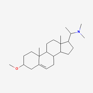 molecular formula C24H41NO B8261284 1-(3-methoxy-10,13-dimethyl-2,3,4,7,8,9,11,12,14,15,16,17-dodecahydro-1H-cyclopenta[a]phenanthren-17-yl)-N,N-dimethylethanamine 