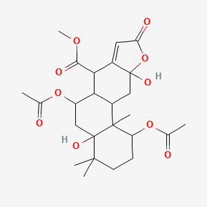 methyl 1,6-diacetyloxy-4a,10a-dihydroxy-4,4,11b-trimethyl-9-oxo-2,3,5,6,6a,7,11,11a-octahydro-1H-naphtho[2,1-f][1]benzofuran-7-carboxylate