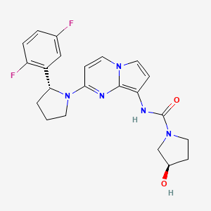 (3R)-N-[2-[(2R)-2-(2,5-difluorophenyl)pyrrolidin-1-yl]pyrrolo[1,2-a]pyrimidin-8-yl]-3-hydroxypyrrolidine-1-carboxamide