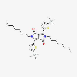 molecular formula C36H56N2O2S2Sn2 B8261332 2,5-Dihydro-2,5-dioctyl-3,6-bis[5-(trimethylstannyl)-2-thienyl]pyrrolo[3,4-c]pyrrole-1,4-dione 