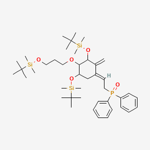 molecular formula C42H71O5PSi3 B8261361 Phosphine oxide, [(2Z)-2-[(3R,4R,5R)-3,5-bis[[(1,1-diMethylethyl)diMethylsilyl]oxy]-4-[3-[[(1,1-diMethylethyl)diMethylsilyl]oxy]propoxy]-2-Methylenecyclohexylidene]ethyl]diphenyl- 