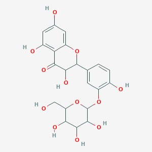 3,5,7-Trihydroxy-2-[4-hydroxy-3-[3,4,5-trihydroxy-6-(hydroxymethyl)oxan-2-yl]oxyphenyl]-2,3-dihydrochromen-4-one