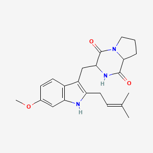 3-[[6-methoxy-2-(3-methylbut-2-enyl)-1H-indol-3-yl]methyl]-2,3,6,7,8,8a-hexahydropyrrolo[1,2-a]pyrazine-1,4-dione