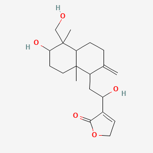 3-(1-Hydroxy-2-(6-hydroxy-5-(hydroxymethyl)-5,8a-dimethyl-2-methylenedecahydro-1-naphthalenyl)ethyl)-2(5H)-furanone