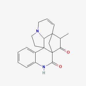 molecular formula C20H20N2O2 B8261541 12-Methyl-8,17-diazahexacyclo[11.6.1.110,13.01,10.02,7.017,20]henicosa-2,4,6,14-tetraene-9,11-dione 