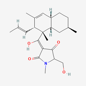 (3Z)-3-[[(1S,2R,4aS,7R,8aS)-1,3,7-trimethyl-2-[(E)-prop-1-enyl]-4a,5,6,7,8,8a-hexahydro-2H-naphthalen-1-yl]-hydroxymethylidene]-5-(hydroxymethyl)-1-methylpyrrolidine-2,4-dione