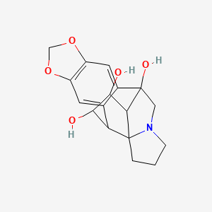 molecular formula C17H19NO5 B8261562 16,18-Dioxa-4-azahexacyclo[11.7.0.02,9.04,8.08,12.015,19]icosa-1(20),13,15(19)-triene-2,10,11-triol 