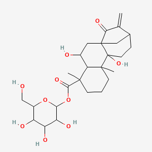 molecular formula C26H38O10 B8261741 ent-6,9-Dihydroxy-15-oxo-16-kauren-19-oic acid beta-D-glucopyranosyl ester 