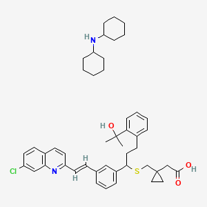 2-(1-{[(1-{3-[2-(7-chloroquinolin-2-yl)ethenyl]phenyl}-3-[2-(2-hydroxypropan-2-yl)phenyl]propyl)sulfanyl]methyl}cyclopropyl)acetic acid; N-cyclohexylcyclohexanamine