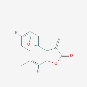 molecular formula C15H20O3 B8261871 (6Z,10Z)-4-hydroxy-6,10-dimethyl-3-methylidene-3a,4,5,8,9,11a-hexahydrocyclodeca[b]furan-2-one 