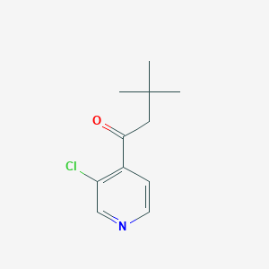 molecular formula C11H14ClNO B8261926 1-(3-Chloropyridin-4-yl)-3,3-dimethylbutan-1-one CAS No. 898785-59-6