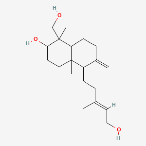 1-(hydroxymethyl)-5-[(E)-5-hydroxy-3-methylpent-3-enyl]-1,4a-dimethyl-6-methylidene-3,4,5,7,8,8a-hexahydro-2H-naphthalen-2-ol