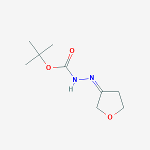 molecular formula C9H16N2O3 B8261981 tert-Butyl (2E)-2-(dihydrofuran-3(2H)-ylidene)hydrazinecarboxylate 