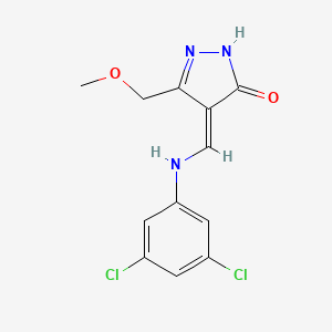 (4E)-4-[(3,5-dichloroanilino)methylidene]-3-(methoxymethyl)-1H-pyrazol-5-one