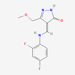 molecular formula C12H11F2N3O2 B8261998 CID 5907405 
