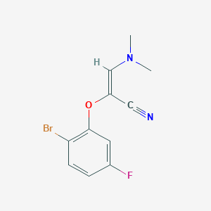 (E)-2-(2-bromo-5-fluorophenoxy)-3-(dimethylamino)prop-2-enenitrile