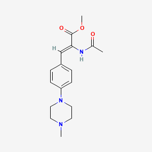 molecular formula C17H23N3O3 B8262046 methyl (Z)-2-acetamido-3-[4-(4-methylpiperazin-1-yl)phenyl]prop-2-enoate 