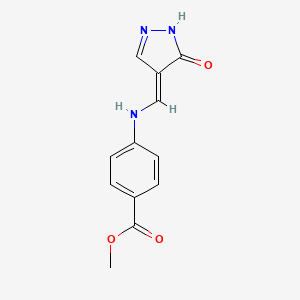 methyl 4-[[(E)-(5-oxo-1H-pyrazol-4-ylidene)methyl]amino]benzoate