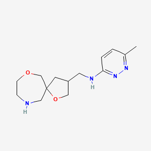 molecular formula C14H22N4O2 B8262118 N-(1,7-Dioxa-10-Azaspiro[4.6]Undecan-3-Ylmethyl)-6-Methylpyridazin-3-Amine 
