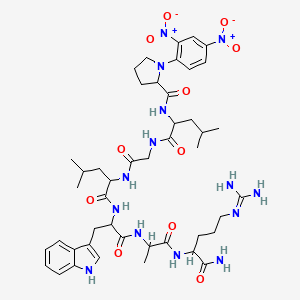 molecular formula C45H64N14O11 B8262150 Dnp-Pro-Leu-Gly-Leu-Trp-Ala-D-Arg-NH2 trifluoroacetate salt 