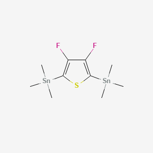 molecular formula C10H18F2SSn2 B8262210 Stannane, (3,4-difluoro-2,5-thiophenediyl)bis[trimethyl- 