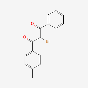 molecular formula C16H13BrO2 B8262246 2-Bromo-1-(4-methylphenyl)-3-phenylpropane-1,3-dione CAS No. 54458-30-9